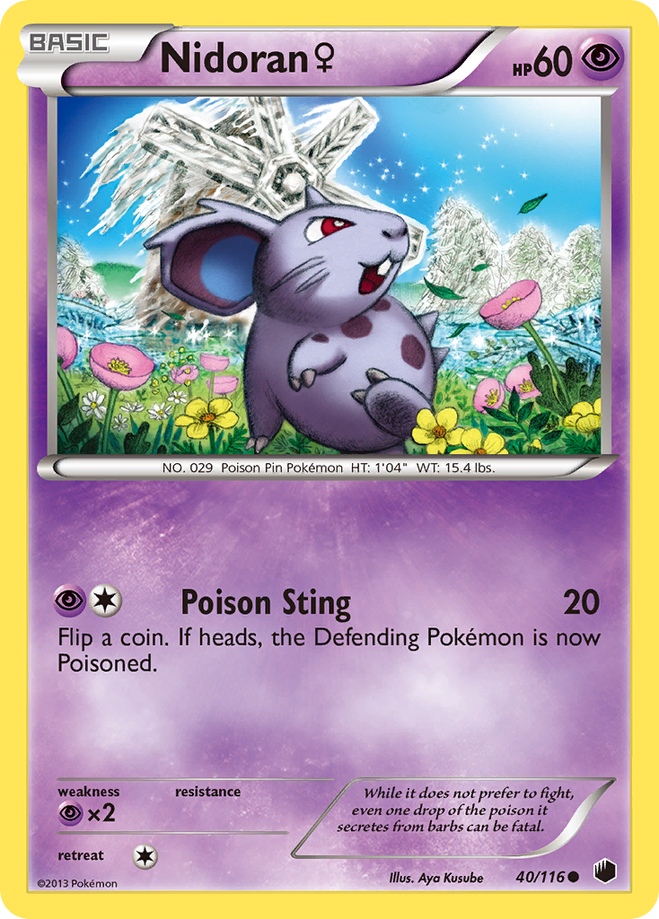 Nidoran (40/116) (Female) [Black & White: Plasma Freeze] | Good Games North