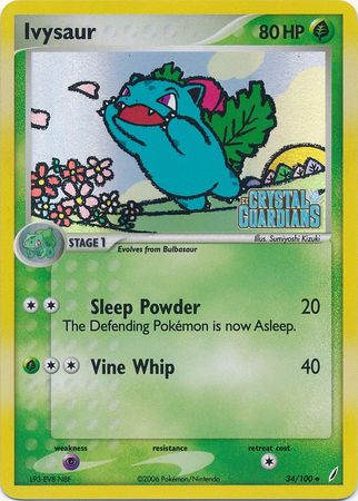 Ivysaur (34/100) (Stamped) [EX: Crystal Guardians] | Good Games North