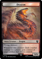 Dragon // Wraith Double-Sided Token [The Lord of the Rings: Tales of Middle-Earth Commander Tokens] | Good Games North