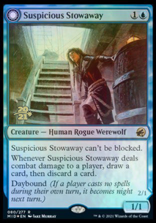 Suspicious Stowaway // Seafaring Werewolf [Innistrad: Midnight Hunt Prerelease Promos] | Good Games North