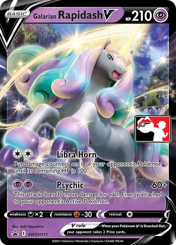 Galarian Rapidash V (SWSH111) [Prize Pack Series One] | Good Games North