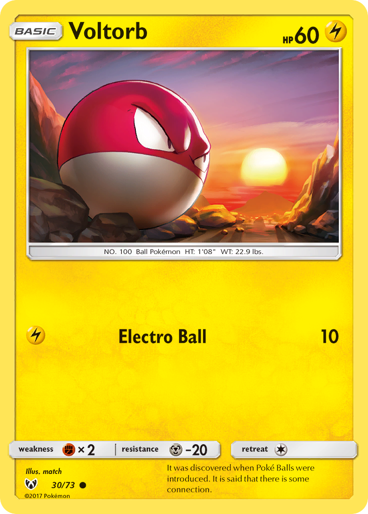 Voltorb (30/73) [Sun & Moon: Shining Legends] | Good Games North