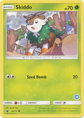 Skiddo (10/111) (Deck Exclusive #13) [Sun & Moon: Trainer Kit - Alolan Ninetales] | Good Games North