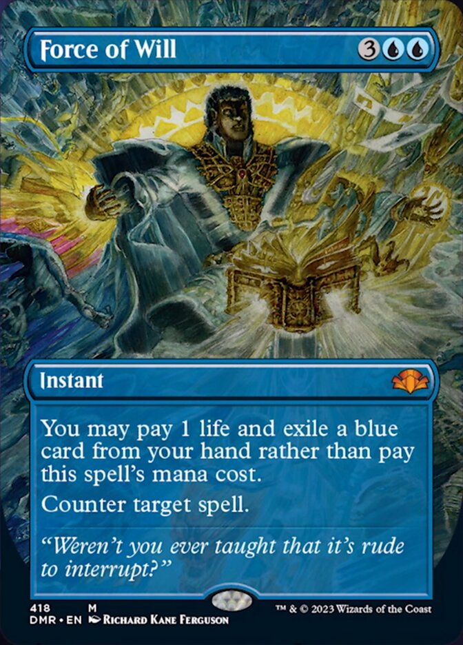 Force of Will (Borderless Alternate Art) [Dominaria Remastered] | Good Games North