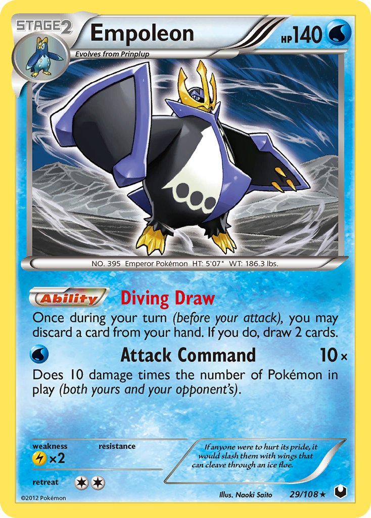 Empoleon (29/108) (Battle Arena Deck Exclusive) (Theme Deck Exclusive) [Black & White: Dark Explorers] | Good Games North