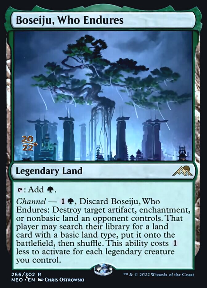 Boseiju, Who Endures [Kamigawa: Neon Dynasty Prerelease Promos] | Good Games North