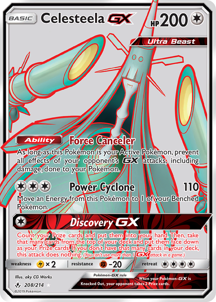 Celesteela GX (208/214) [Sun & Moon: Unbroken Bonds] | Good Games North
