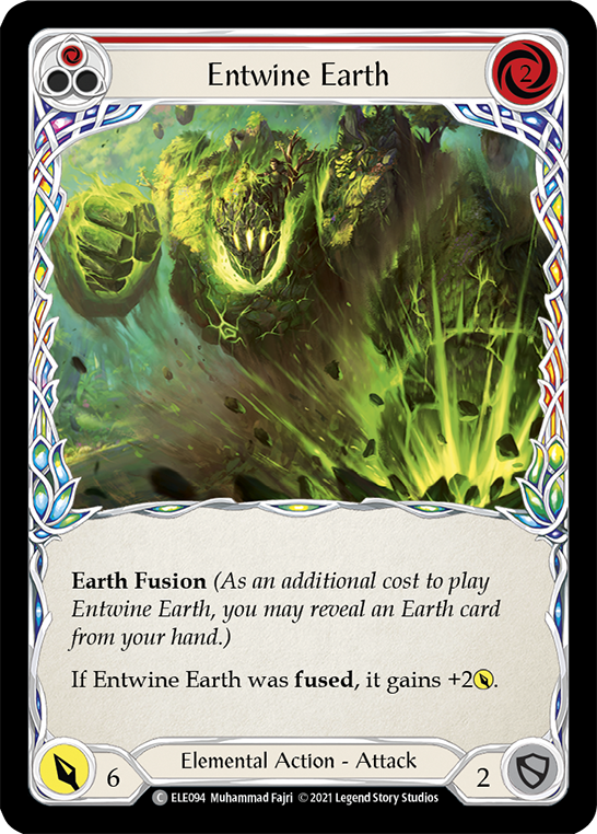 Entwine Earth (Red) [ELE094] (Tales of Aria)  1st Edition Rainbow Foil | Good Games North