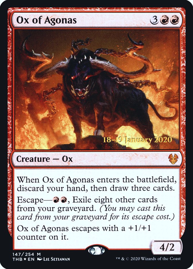 Ox of Agonas [Theros Beyond Death Prerelease Promos] | Good Games North
