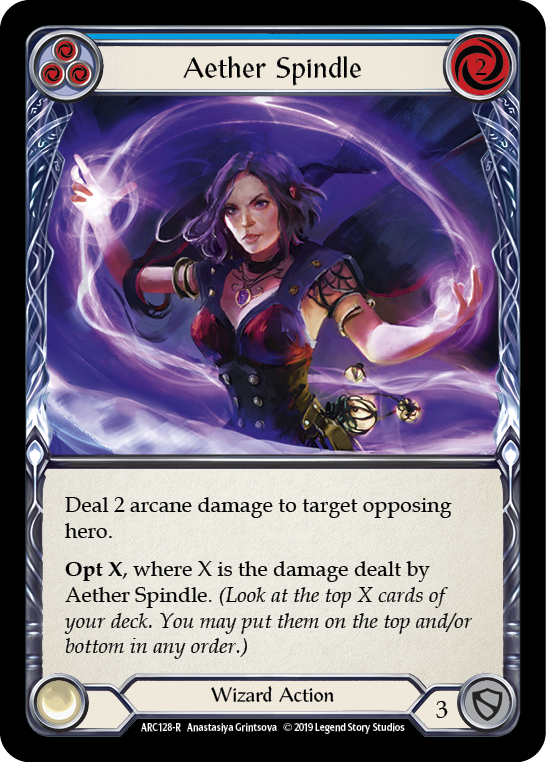 Aether Spindle (Blue) [ARC128-R] 1st Edition Normal | Good Games North