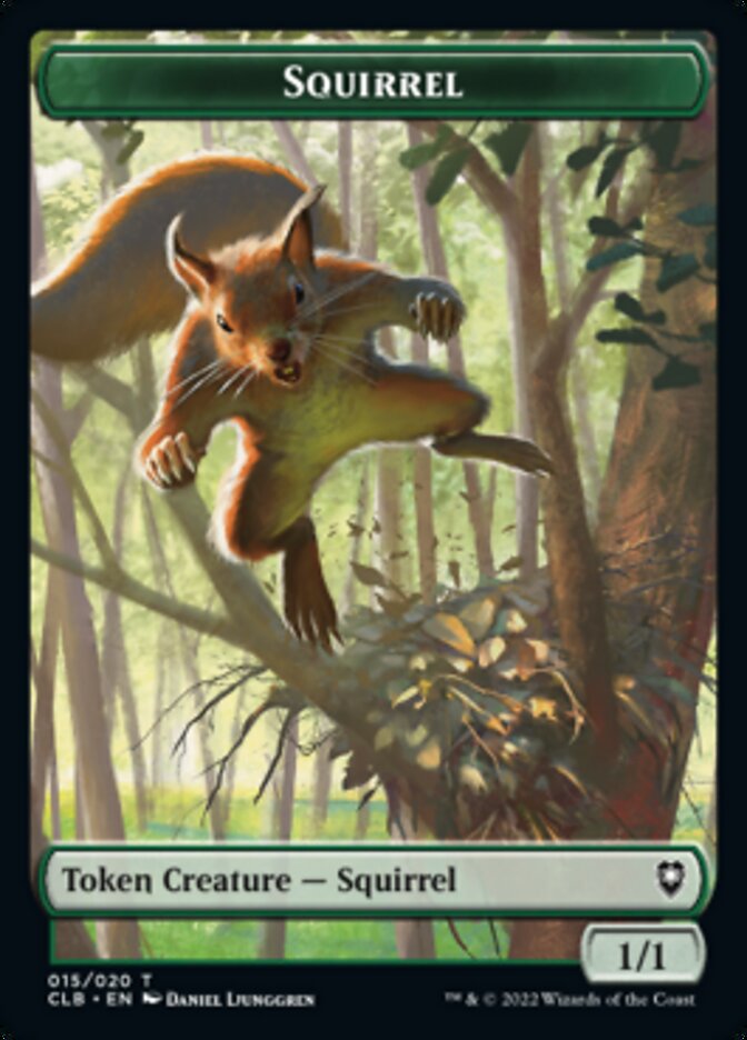 Treasure // Squirrel Double-sided Token [Commander Legends: Battle for Baldur's Gate Tokens] | Good Games North