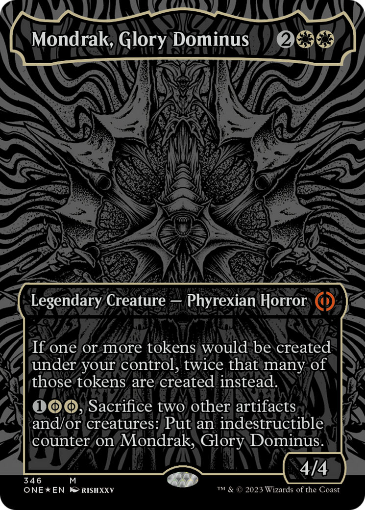 Mondrak, Glory Dominus (Oil Slick Raised Foil) [Phyrexia: All Will Be One] | Good Games North