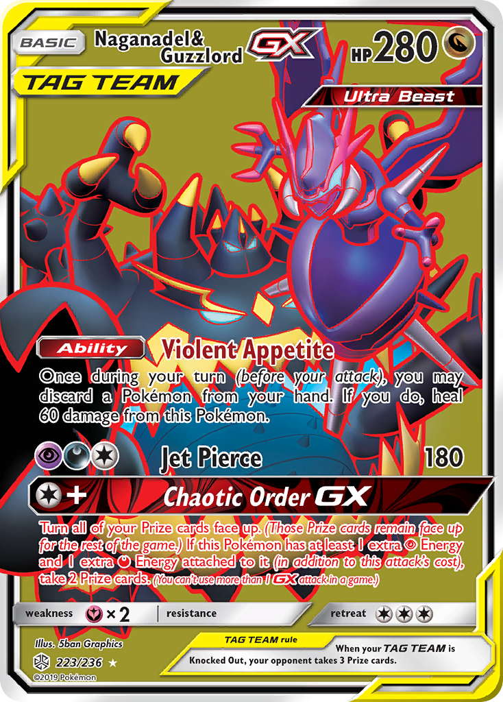 Naganadel & Guzzlord GX (223/236) [Sun & Moon: Cosmic Eclipse] | Good Games North