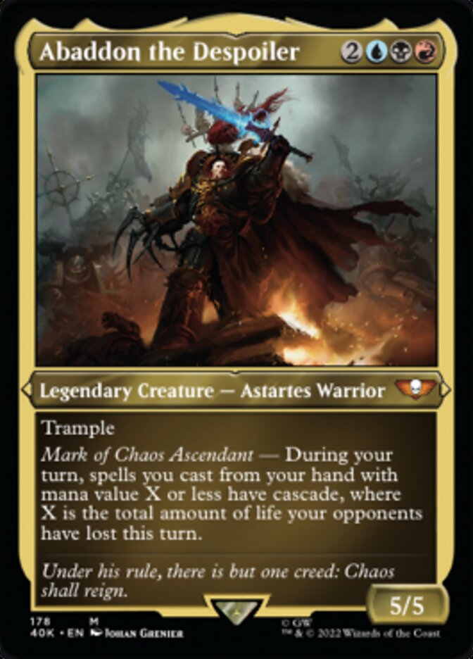 Abaddon the Despoiler (Display Commander) (Surge Foil) [Universes Beyond: Warhammer 40,000] | Good Games North