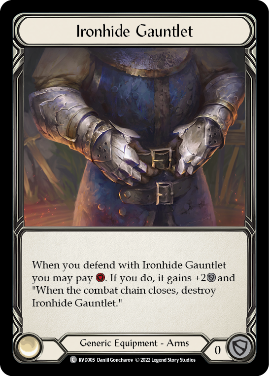 Ironhide Gauntlet [RVD005] (Classic Battles: Rhinar vs Dorinthea)  Rainbow Foil | Good Games North