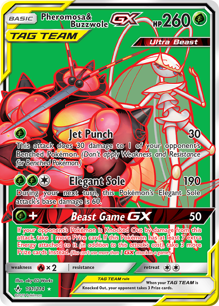 Pheromosa & Buzzwole GX (191/214) [Sun & Moon: Unbroken Bonds] | Good Games North