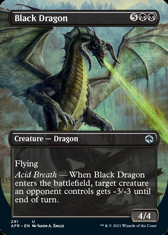 Black Dragon (Borderless Alternate Art) [Dungeons & Dragons: Adventures in the Forgotten Realms] | Good Games North