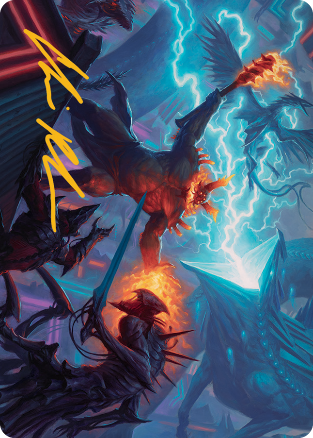 Hidetsugu and Kairi Art Card (Gold-Stamped Signature) [March of the Machine Art Series] | Good Games North