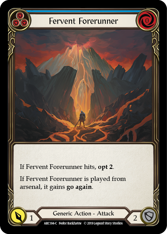 Fervent Forerunner (Blue) [ARC184-C] 1st Edition Rainbow Foil | Good Games North
