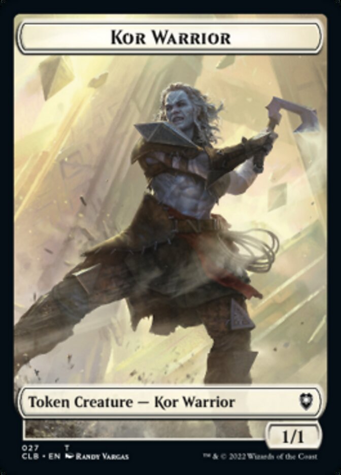 Kor Warrior // Wizard Double-sided Token [Commander Legends: Battle for Baldur's Gate Tokens] | Good Games North