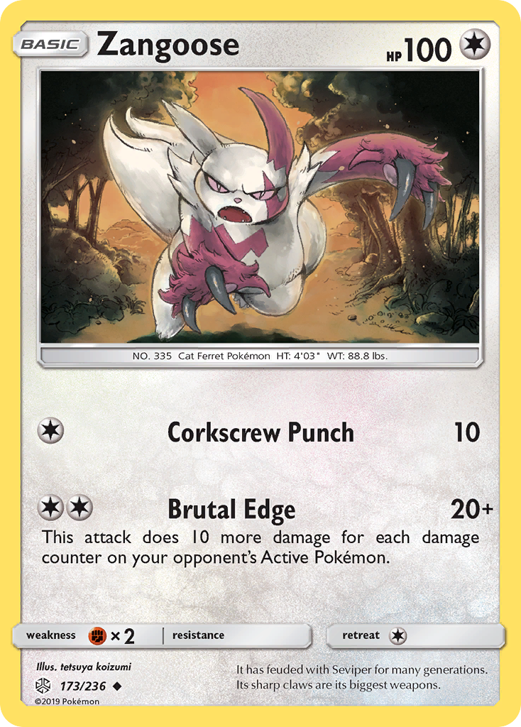Zangoose (173/236) [Sun & Moon: Cosmic Eclipse] | Good Games North