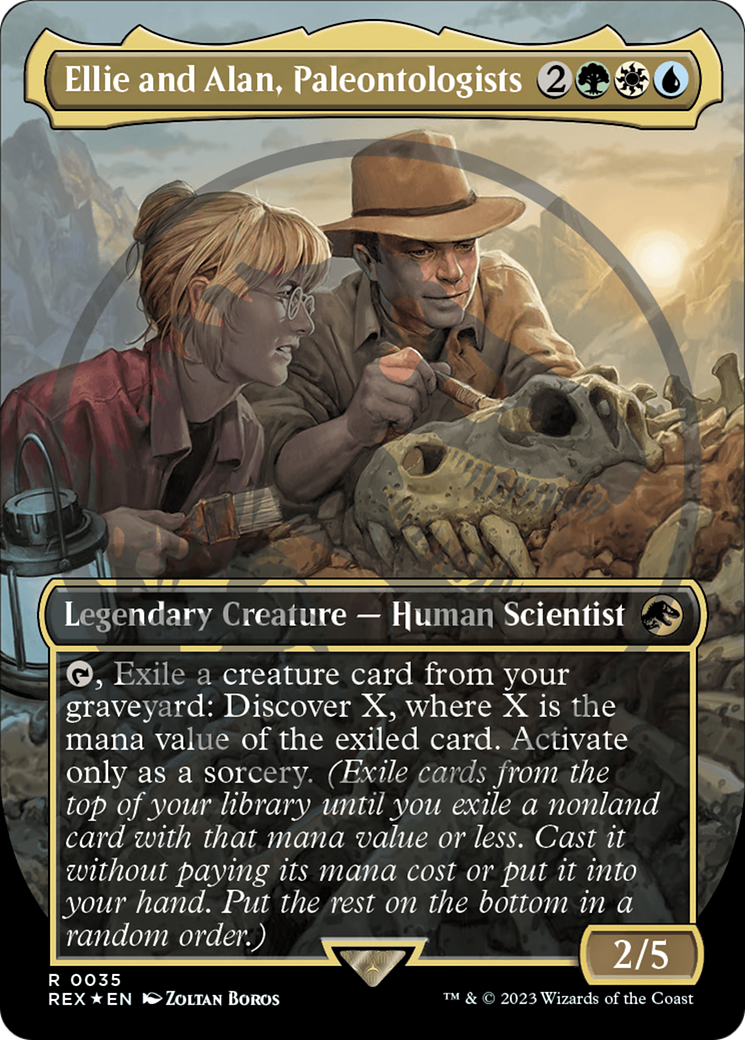 Ellie and Alan, Paleontologists Emblem (Borderless) [Jurassic World Collection Tokens] | Good Games North
