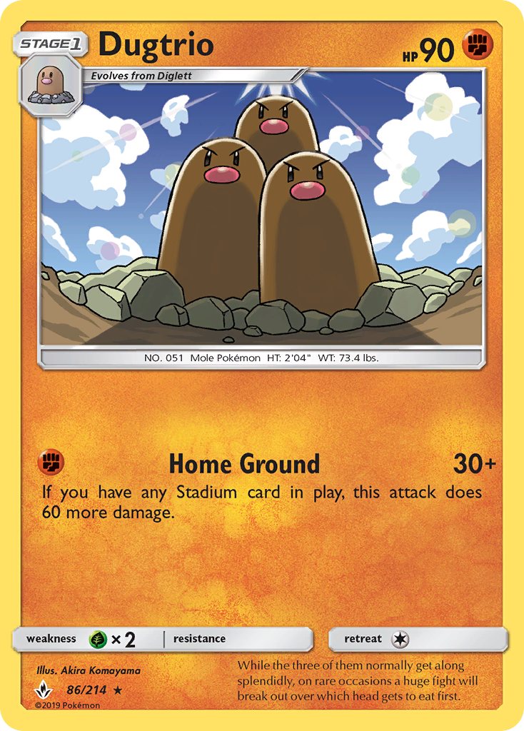 Dugtrio (86/214) [Sun & Moon: Unbroken Bonds] | Good Games North