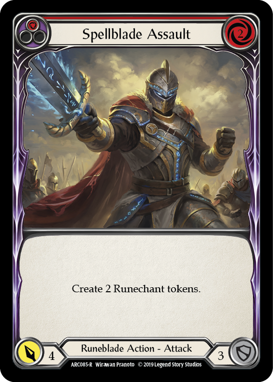 Spellblade Assault (Red) [ARC085-R] 1st Edition Rainbow Foil | Good Games North