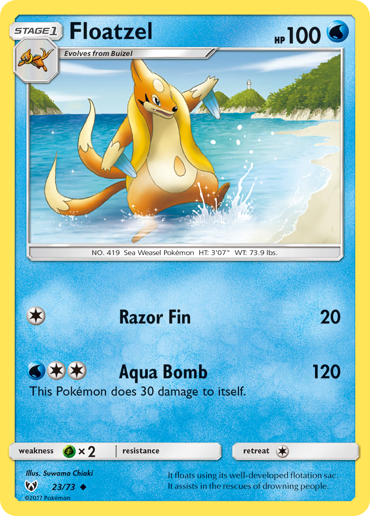 Floatzel (23/73) [Sun & Moon: Shining Legends] | Good Games North