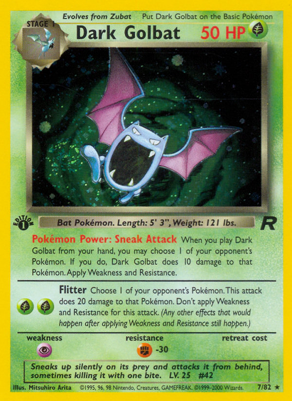 Dark Golbat (7/82) [Team Rocket 1st Edition] | Good Games North