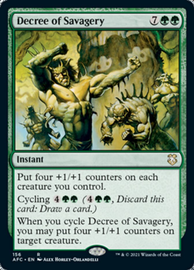 Decree of Savagery [Dungeons & Dragons: Adventures in the Forgotten Realms Commander] | Good Games North