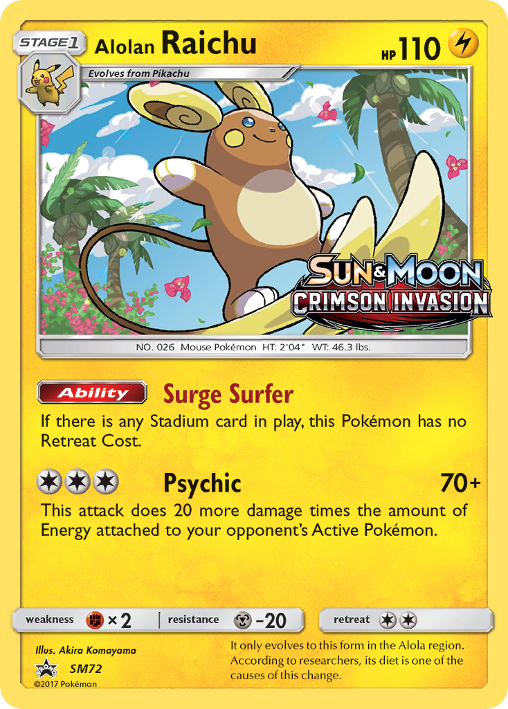 Alolan Raichu (SM72) (Prerelease Promo) [Sun & Moon: Black Star Promos] | Good Games North