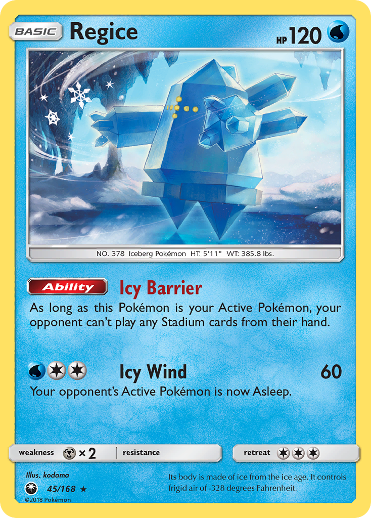 Regice (45/168) [Sun & Moon: Celestial Storm] | Good Games North