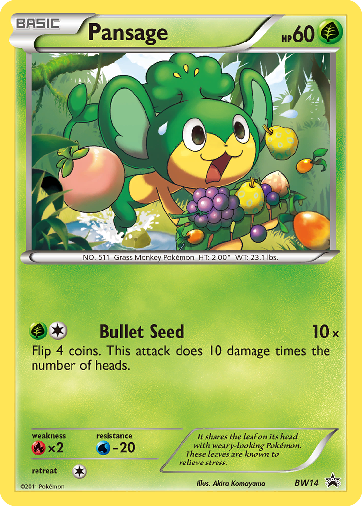 Pansage (BW14) [Black & White: Black Star Promos] | Good Games North
