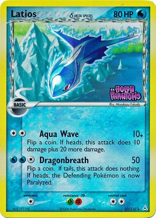 Latios (22/110) (Delta Species) (Stamped) [EX: Holon Phantoms] | Good Games North