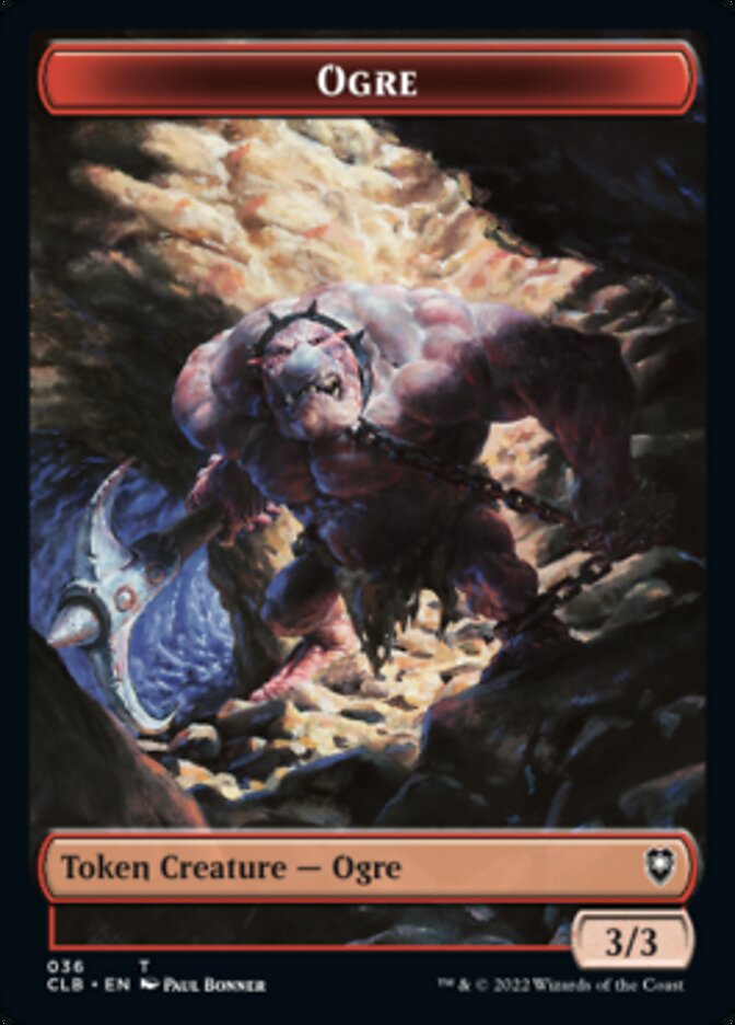 Boar // Ogre Double-sided Token [Commander Legends: Battle for Baldur's Gate Tokens] | Good Games North