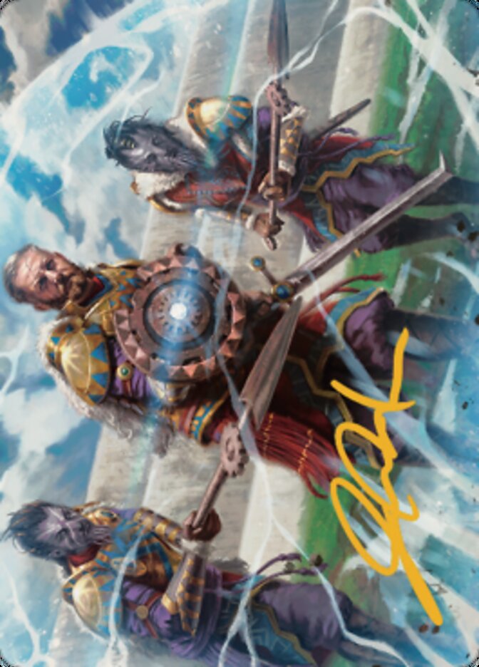 Argivian Phalanx Art Card (Gold-Stamped Signature) [Dominaria United Art Series] | Good Games North
