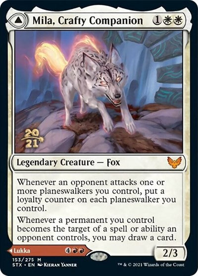 Mila, Crafty Companion // Lukka, Wayward Bonder [Strixhaven: School of Mages Prerelease Promos] | Good Games North