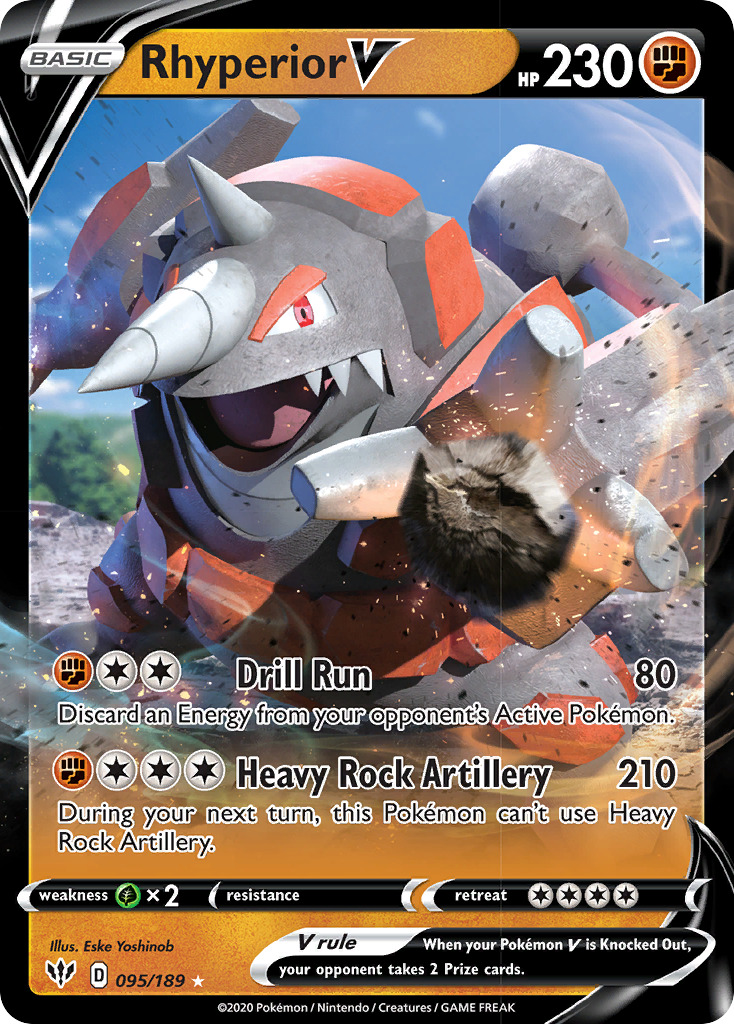 Rhyperior V (095/189) [Sword & Shield: Darkness Ablaze] | Good Games North