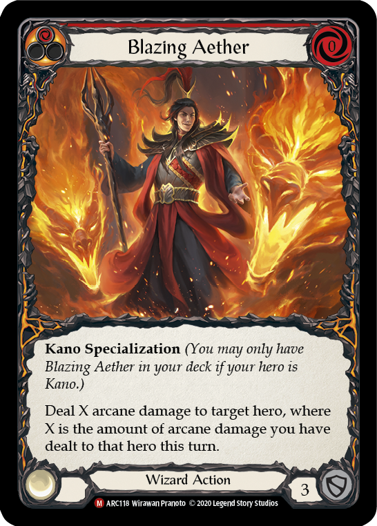 Blazing Aether [U-ARC118] Unlimited Rainbow Foil | Good Games North