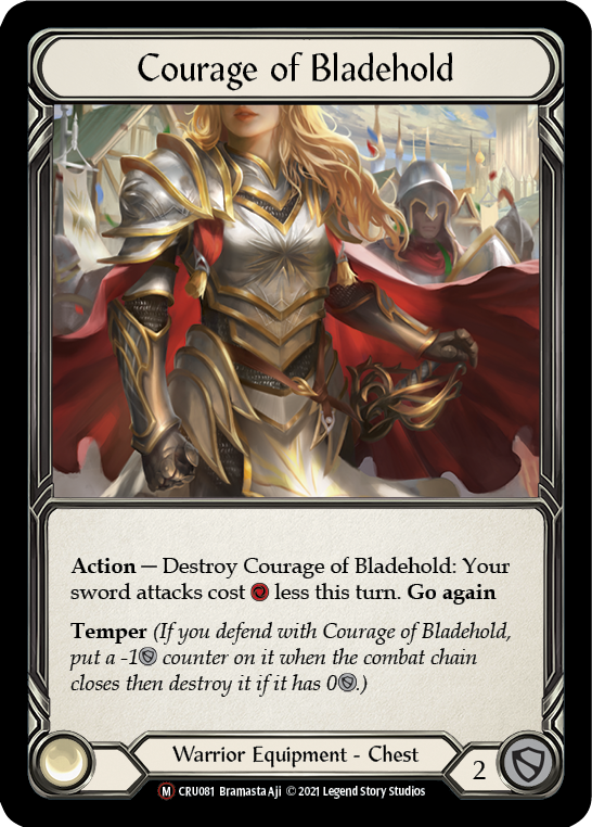 Courage of Bladehold [U-CRU081-RF] Unlimited Rainbow Foil | Good Games North