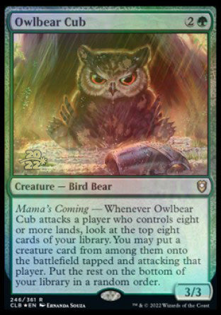 Owlbear Cub [Commander Legends: Battle for Baldur's Gate Prerelease Promos] | Good Games North