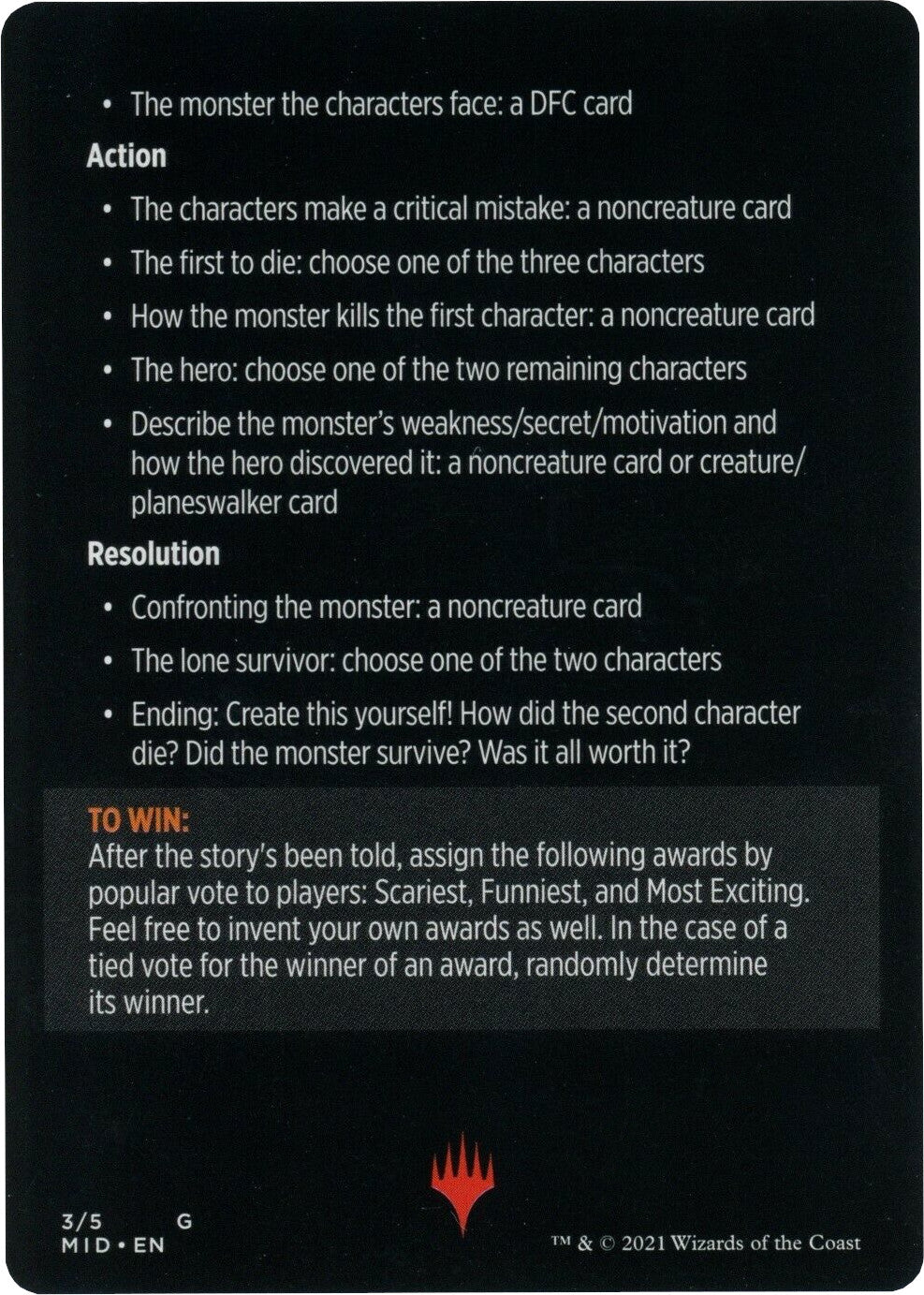 Into the Story: Horror Edition (Magic Minigame) [Innistrad: Midnight Hunt Minigame] | Good Games North