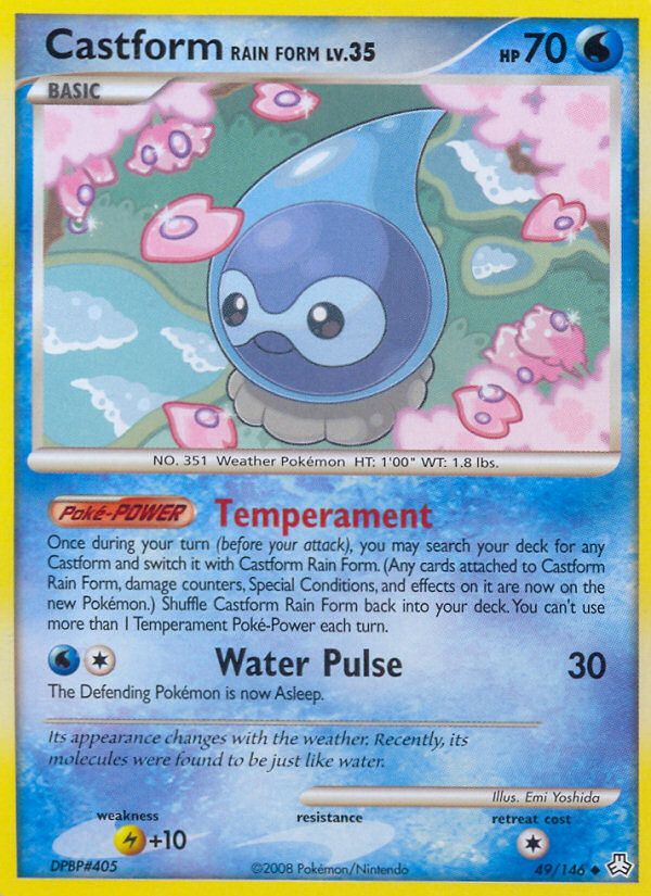 Castform Rain Form (49/146) [Diamond & Pearl: Legends Awakened] | Good Games North