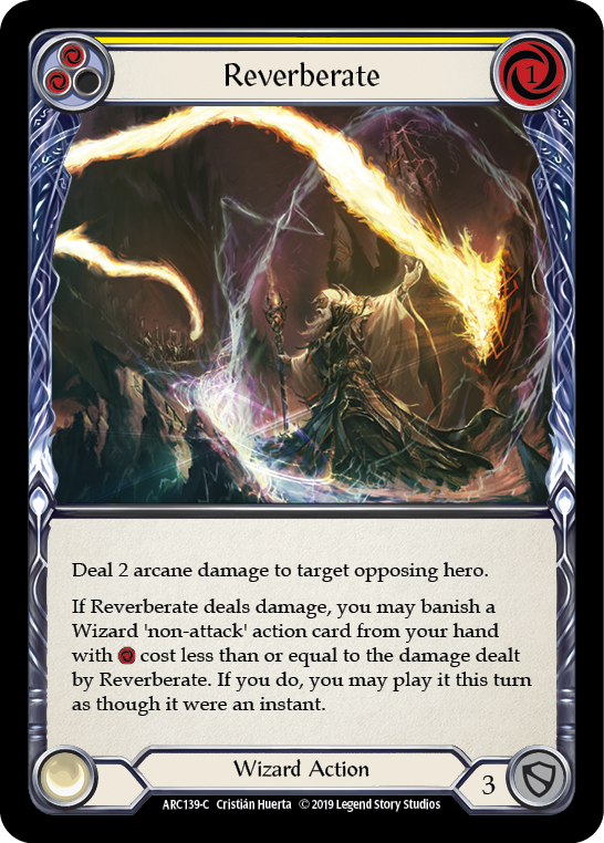 Reverberate (Yellow) [ARC139-C] 1st Edition Rainbow Foil | Good Games North