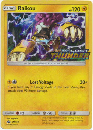 Raikou (SM150) (Staff Prerelease Promo) [Sun & Moon: Black Star Promos] | Good Games North