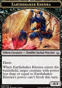 Earthshaker Khenra // Zombie Double-sided Token [Hour of Devastation Tokens] | Good Games North
