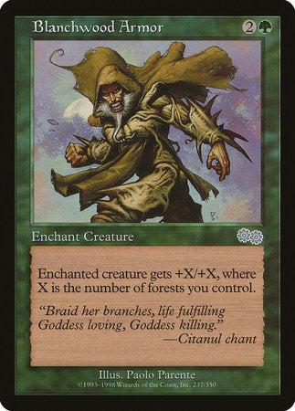 Blanchwood Armor [Urza's Saga] | Good Games North