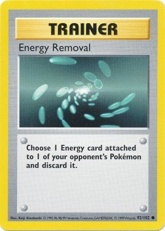 Energy Removal (92/102) [Base Set Shadowless Unlimited] | Good Games North