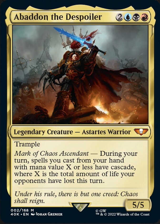 Abaddon the Despoiler (Display Commander) (Etched Foil) [Universes Beyond: Warhammer 40,000] | Good Games North